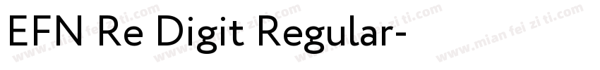 EFN Re Digit Regular字体转换